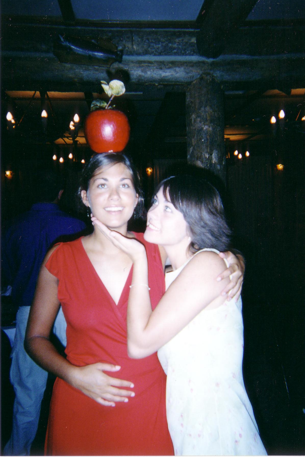 Elizabeth doing what she does best...being an applehead.