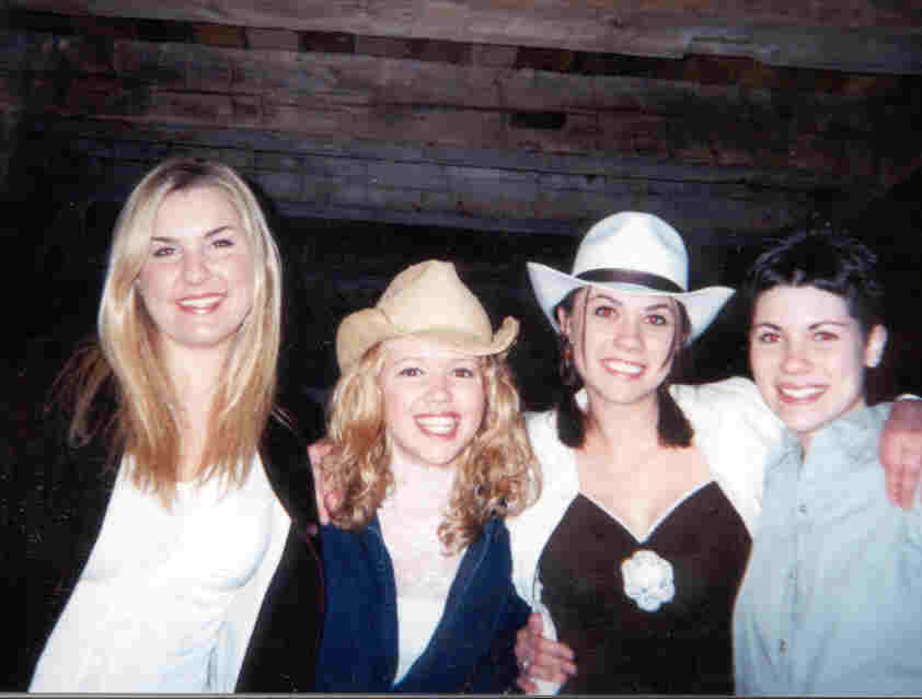 Amy, Kirby, Katie and Jessica at a barn dance.