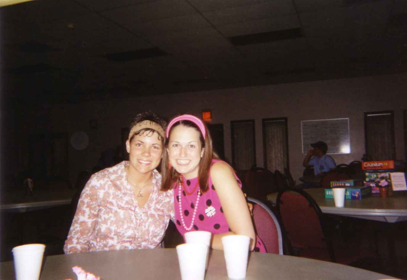 Jessica and Steph posing at the dance.