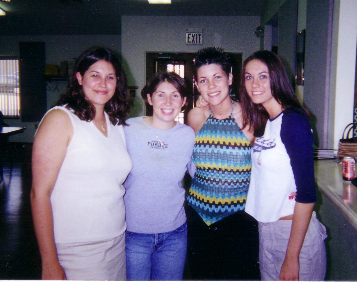 Melissa, Heather, Jessica and Katie at senior dinner.