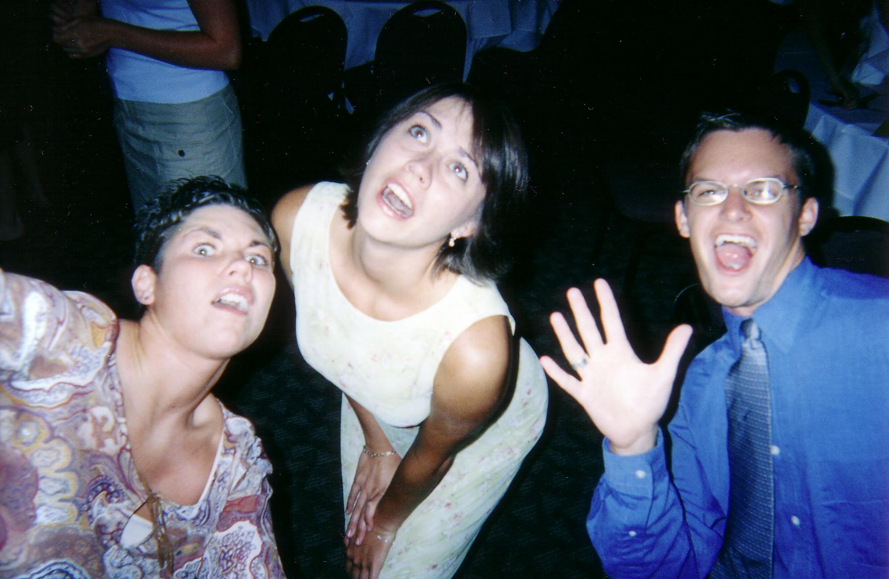 Katie, Jessica and Smithers all freaking out.