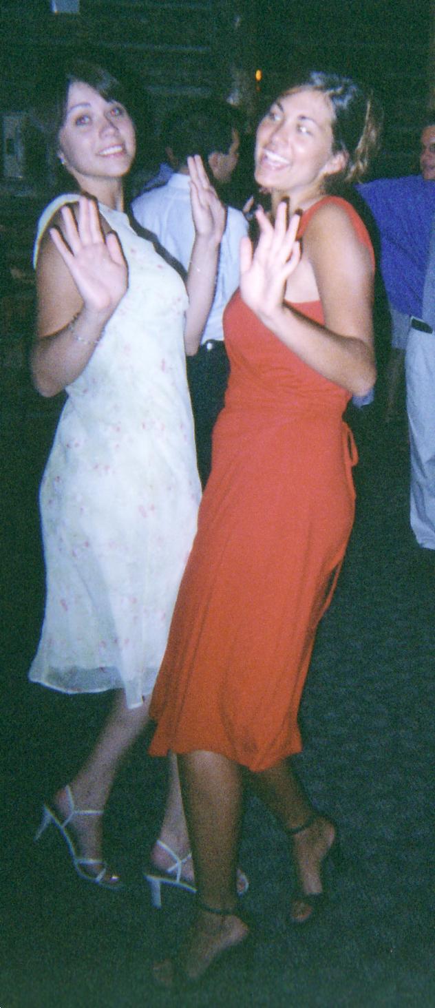 Katie and Elizabeth justa swingin.