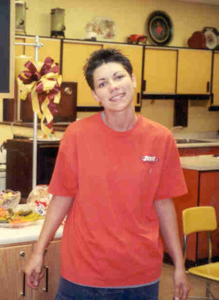 Jessica striking a pose senior year.