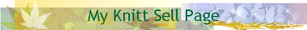 My Knitt Sell Page