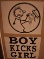 Boy Kicks Girl