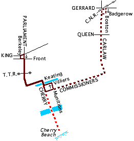 Ashbridge route map