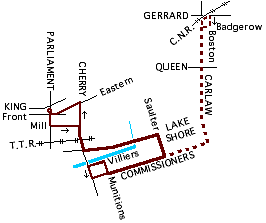 Ashbridge route map