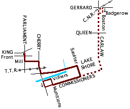 Ashbridge route map