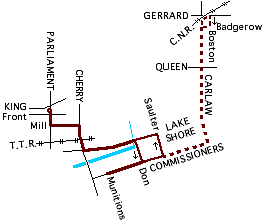 Ashbridge route map