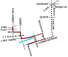 Ashbridge route map