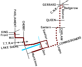 Ashbridge route map
