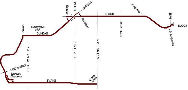 Kingsway route map