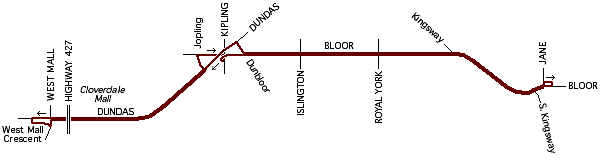 Kingsway route map