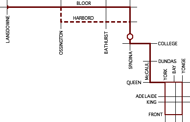 Harbord route map