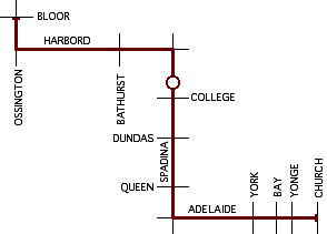 Harbord route map