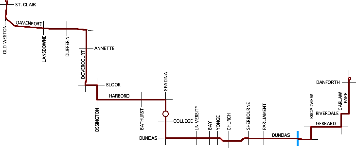 Harbord route map