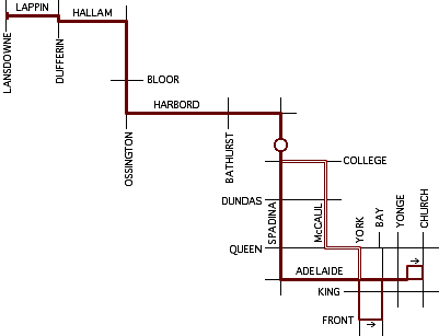 Harbord route map