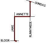 Jane bus map