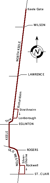 Keele route map
