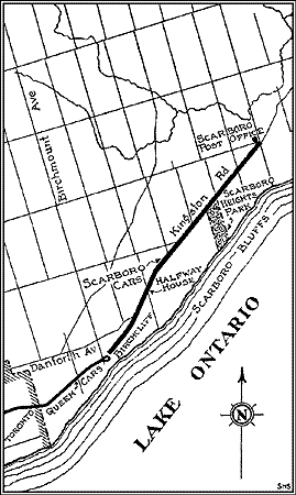 Scarboro radial car route map