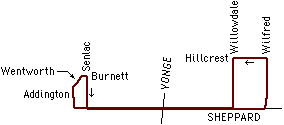 Sheppard route map