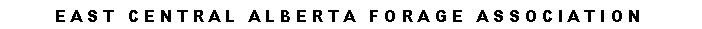 Text Box: East Central Alberta Forage Association