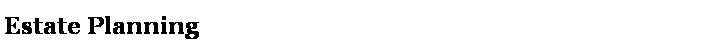 Text Box: Estate Planning 