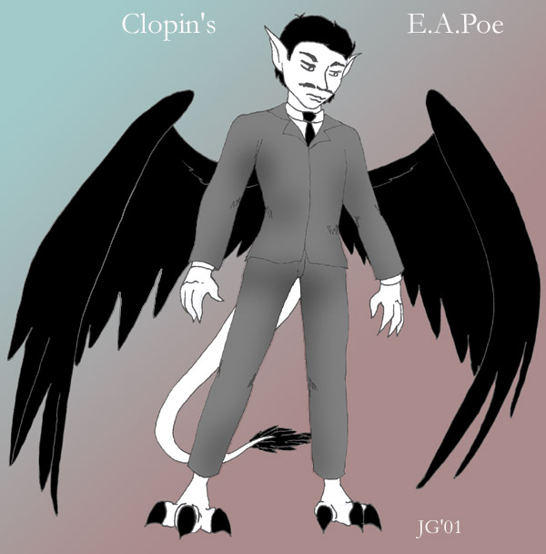 Requested pic of E.A. Poe-gargoyle. Artist: Jade Griffin