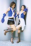 Yuna & Lenne from FINAL FANTASY X-2 (game) striking a sexier pose (too bad the camera was out of focus)