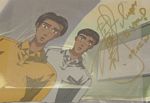 With words of admiration, seiyuu Yao Kazuki autographed this INITIAL D cel of Kenji and Iketani (whom Yao provided the voice for)!