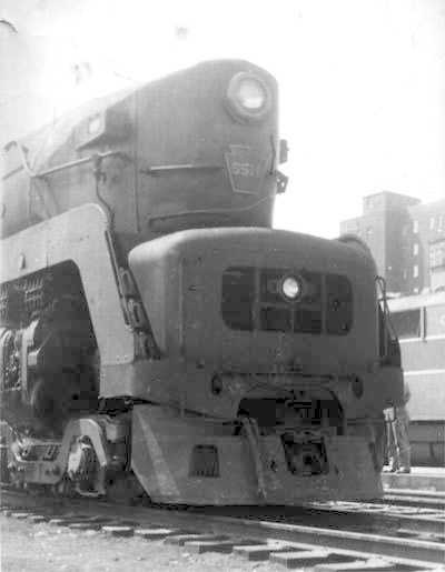 Close-up of the streamlined engine.