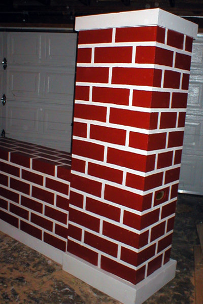 10' Brick Wall w/ Pillars