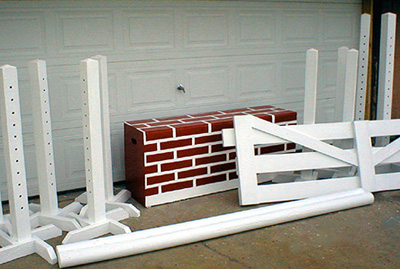 4' and 5' standards, 2' half wall base, 2' gate, and rails