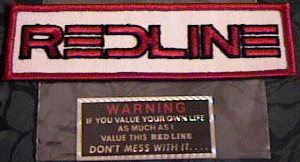 Redline patch and sticker