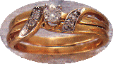14K Gold Diamond Bridal Set, (1/2 Carat Total Diamond Weight).