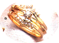14K Gold Diamond Bridal Set, (1/3 Carat Points Total Diamond Weight