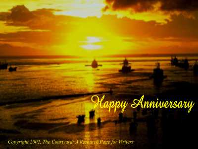 Anniversary copyright The Courtyard; A Resource Page for Writers.