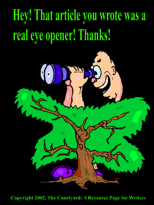 Eye Opener copyright The Courtyard; A Resource Page for Writers.