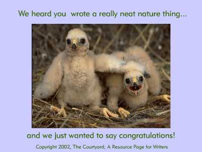 Nature Congrats copyright The Courtyard; A Resource Page for Writers.