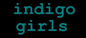 click here for an indigo girls webpage