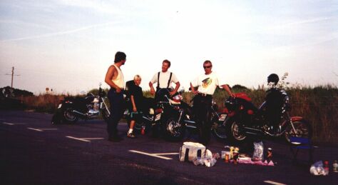 Krister and his friends and their cycles