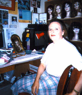 Janis unwigged and seated 7/21/98