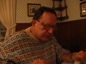 Wayne eating dinner!