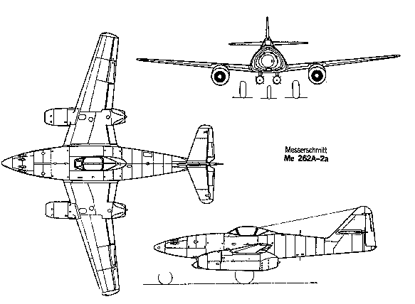 MESSERSCHMITT ME 262A-2A SCHEME (8.24 kb)