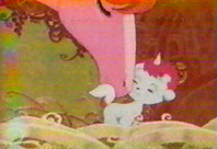 Unico getting cleaned by his mother.