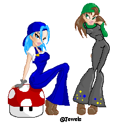  Jewels and Emilie, Base from Dell's dollz