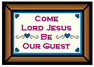 Plaque welcoming Jesus