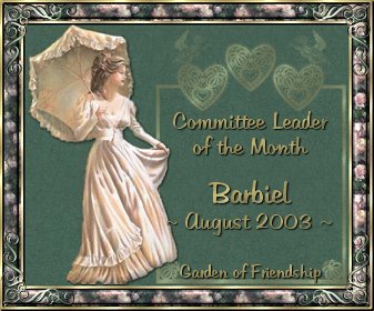 Award - Committee Leader of the Month August 2003