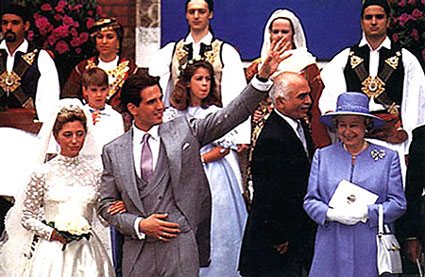 With King Hussein and Queen Elizabeth