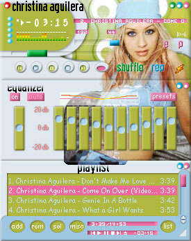Christina Aguilera WinAmp Skin